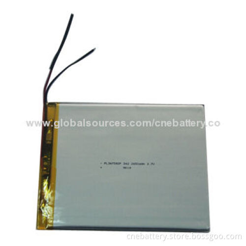 Lithium Polymer Battery, 3.7V and 2,650mAh Capacity with PCM for Solar Emergency Lamps, Controller